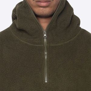 Sweat à capuche Sherpa moelleux pour hommes, pull en fourrure épaisse et lourde, motif brodé ODM, nouvelle collection - Product Image 5