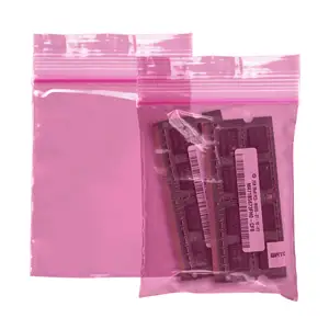 for custom small reseal reclosable ziplock zip lock self seal pe transparent clear antistatic anti static plastic packaging bag