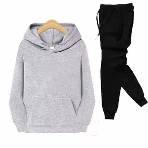 Conjunto de Sudadera con Capucha y Pantalones Deportivos para Mujer, Talla Grande, Invierno, Logotipo Personalizado, 100% Algodón Felpa, Etiqueta Privada Personalizable - Product Image 3