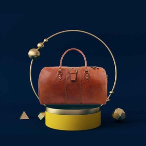 Sac à dos à roulettes en cuir véritable motif vintage unisexe fermeture à glissière sac de sport avec ceinture sac de voyage élégant - Product Image 6