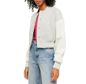 Wholesale 2026 New Fashion Style High Quality Embroidery Plus Size Breathable <b>Raw</b> Genuine Leather Regular Varsity Jacket - Product Image 6