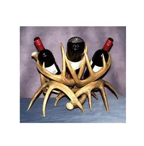 Best metal bottle stand Home Countertop Decorations Crafts Gifts Metal Antler Wine Bottle Storage Holder For Hotel Tabletop