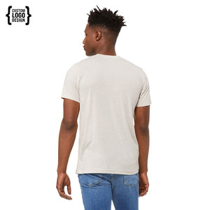 Camiseta de cuello redondo CVC ajustada de primera calidad para hombre, camiseta Unisex Bella Canvas, camiseta de manga corta con cuello redondo - Product Image 3