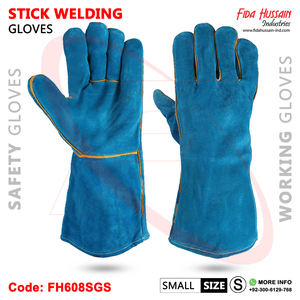 Vente chaude pleine doublure en cuir de vachette fendu gants de soudage résistant à la chaleur pour l'hiver pour les scènes extérieures en gros Pakistan - Product Image 5