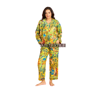 ชุดนอนและเสื้อเชิ้ตผ้าฝ้ายกันความร้อนสำหรับผู้หญิง, ชุดนอน300g พิมพ์ลายสัตว์พิมพ์ดิจิตอลสำหรับเพื่อนเจ้าสาวหรือชุดนอน - Product Image 1