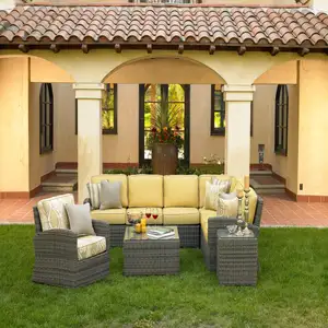 Outdoor Patio Furniture Sets, Wicker Rattan Conversation Set With Table, Black Modern And Fashionable Design