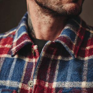 Chemises en flanelle à carreaux surdimensionnées pour hommes, 100% polyester coton, poche poitrine, chemise en flanelle à carreaux, hauts, épaules tombantes, chemise en flanelle pour hommes - Product Image 4