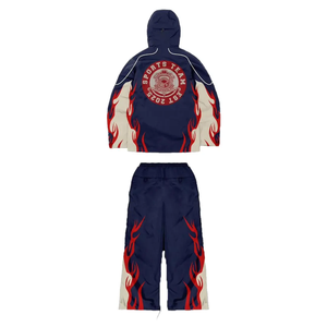 Conjunto Deportivo Informal con Capucha para Hombre, Transpirable, con Logotipo Personalizado, Chaqueta Deportiva de Poliéster/Algodón con Cremallera, Resistente al Viento - Product Image 3