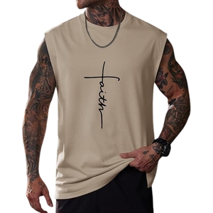 Men's Plus Size Tank Tops Breathable Athletic Sleeveless Gym Shirts for Daily Running Training <b>Maximize</b> Wear Daily Use - Product Image 2