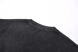 Nueva camiseta de peso pesado 250GSM a la moda 100% algodón ajuste holgado, camiseta de gran tamaño desgastada con estampado de logotipo personalizado para hombres - Product Image 4