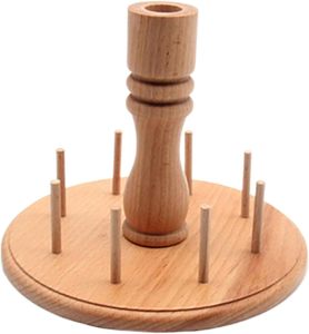 En bois 8 bobine porte-fil fil support crochet outil laine cordon organisateur stockage tricot broderie emmêlement fil distributeur - Product Image 6