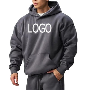 High Quality Blank Custom Logo Printed Knitted Winter 100% Cotton Eco-Friendly Breathable Heavyweight Fleece <b>Pullover</b> <b>Men</b> - Product Image 1