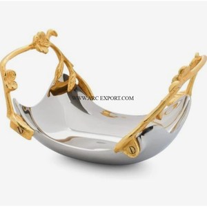 Wholesale Luxury Silver <b>Metal</b> Serving <b>Bowl</b> Customized Decorative <b>Bowl</b> Modern home and Kitchen Brass Fruits & Chocolate <b>Bowl</b> - Product Image 6