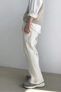 กางเกงผ้าลูกฟูกสำหรับผู้ชายกางเกงผ้าลูกฟูกขายาวแนวสตรีทสุดเท่แฟชั่นใหม่โลโก้ตามสั่ง - Product Image 4