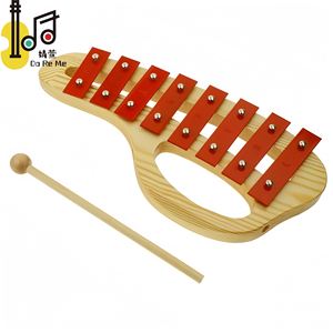 <span class=keywords><strong>Xylophone</strong></span> à base de pin avec 8 barres en métal rouge pour les mélomanes débutants cadeau jouant de la musique prix de gros guérison par le son en vente - Product Image 2