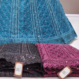 Filet de travail à paillettes bleu lourd Lehenga Choli 3m Flair 2.5m bordure à quatre côtés Dupatta 1.2m chemisier moderne longueur au sol fête mariage - Product Image 2