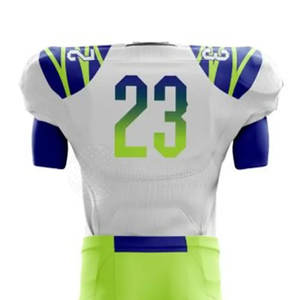 Uniforme de football américain à manches courtes de haute qualité, tissu respirant et confortable avec logo personnalisé, meilleur ensemble de vêtements - Product Image 5