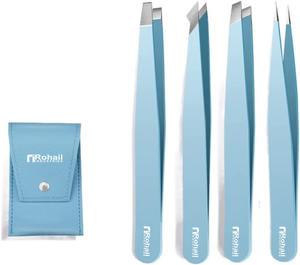 Vente en gros Fourniture de cils de haute qualité Logo personnalisé Ensemble de pinces à sourcils en acier inoxydable Marque privée pour épiler le maquillage - Product Image 6