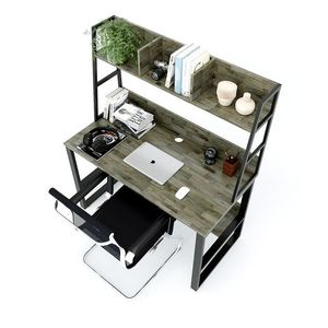 Ev ofisleri ve çalışma odaları için Ideal ahşap raflar (çalışma masası x 60x120 cm) ile 145 BLV032 - Product Image 5