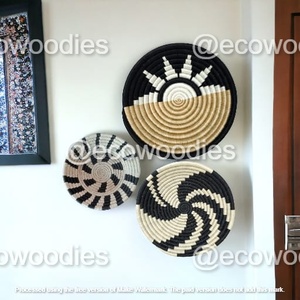 High Quality Seagrass Wall Art Hot on Sale Wicker <b>Hanging</b> <b>Basket</b> for Home Decoration <b>Rattan</b> Wall Decoration - Product Image 3