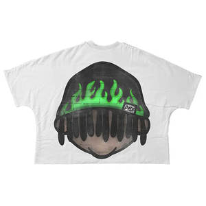 เสื้อครอป Boxy คอตตอนโอเวอร์ไซส์สำหรับผู้ชายเสื้อครอปแขนสั้นทรงโอเวอร์ไซส์สำหรับ100% บริการ OEM - Product Image 2