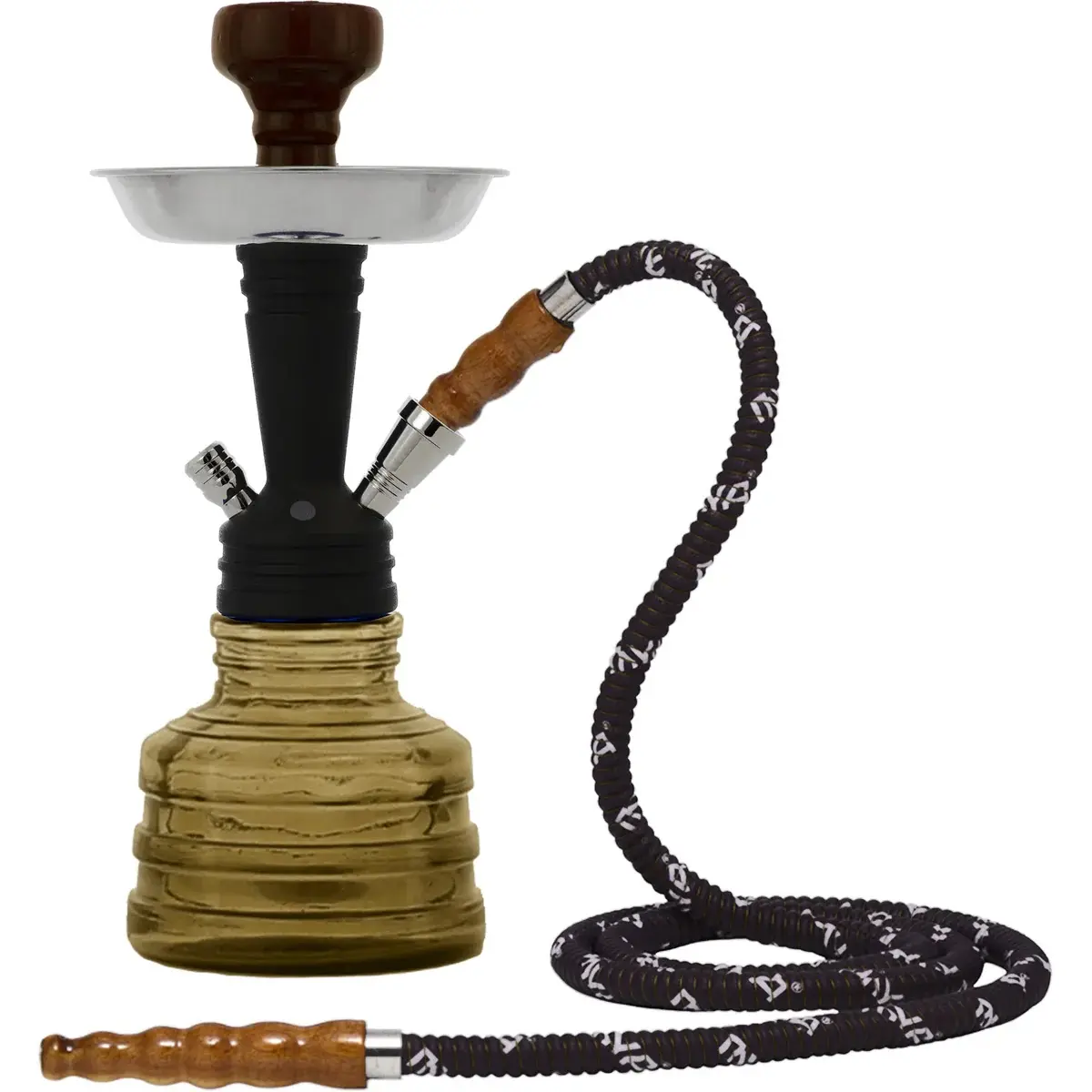 Shisha portátil chiqueiro indiano, decoração de bar, tigela de vidro luxuosa, tubo de mangueira, Shisha com sabor de carvão e tabaco