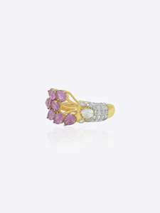 Anillo de Diamantes Polki de Oro Sólido de 9K para Mujer, Joyería Nupcial India Hecha a Mano, Anillo de Compromiso, Aniversario, Boda Tradicional - Product Image 1