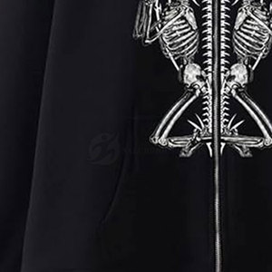 Sweat à capuche pour homme de haute qualité, conçu sur mesure, en polaire d'hiver avec strass, motif uni imprimé, coupe-vent pour une utilisation en extérieur - Product Image 5