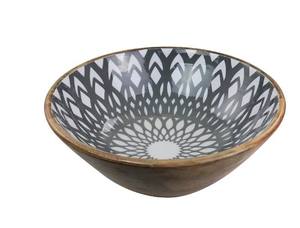 Cuenco de madera para servir, cuenco redondo para frutas secas, vajilla, cuencos para servir alimentos con impresión en el interior para servir en el hogar y el Hotel - Product Image 5