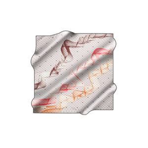 ผ้าพันคอสี่เหลี่ยมผืนผ้าเครปซาติน Pierre Cardin ขนาด 90x90 ซม. ลายพิมพ์ดิจิทัลลายเรขาคณิต - Product Image 1