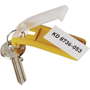 Durable Yellow Plastic Keyring <b>Key</b> Clip Plastic <b>Key</b> <b>Chains</b> - Product Image 1