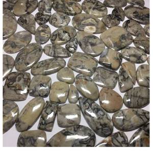 Piedra preciosa de ágata suelta cabujón de jaspe de calcita de corte ovalado natural - Product Image 2