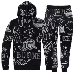 Pull-over bon marché imprimé sweat-shirt brodé unisexe Survêtements surdimensionnés Survêtement en coton uni personnalisé vierge - Product Image 1