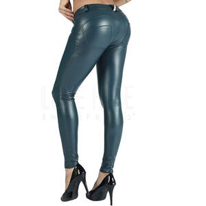Nouveau style de pantalons en cuir pour femmes à jambe droite de haute qualité Pantalon en cuir pour femmes Prix de gros - Product Image 3