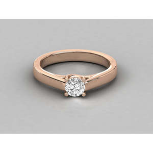 9K Gold Solitaire Diamond Brilliant <b>Ring</b> - Product Image 5