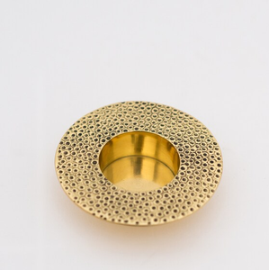 Centros de mesa Portavelas de latón personalizado moderno Diseño martillado redondo Excelente calidad Precio barato - Product Image 1