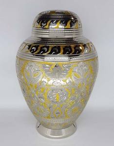 Urne pour adultes gris anthracite avec design papillon Urnes funéraires avec sac en velours gratuit Fabricant indien Produit en gros - Product Image 4