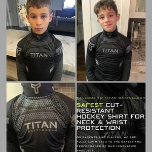 High Quality Polyester Breathable Cut Resistant Neck Guard Shirt Ice Hockey Compression Base Layer Arm Protection Team Sports - Product Image 2