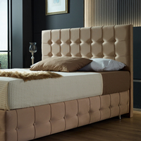 Ensemble de chambre complet Berfa : Lit européen rembourré, matelas, meubles modulaires avec système de levage hydraulique et rangement, emballé roulé