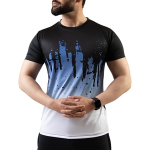 Camiseta moderna para hombre con sublimación, tela de poliéster ligera y transpirable, perfecta para marcas de ropa con estampado personalizado, HECHA POR HS 2027 - Product Image 4