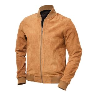 Blouson bombardier à Logo imprimé personnalisé pour homme, coupe-vent en cuir léger surdimensionné pour homme - Product Image 5