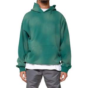 Calidad personalizada Stone Acid Wash Zip up Hoodie Distressed Zipup Sunfaded Sun Faded Thick Double Zip up Hoodie Hombres - Product Image 3