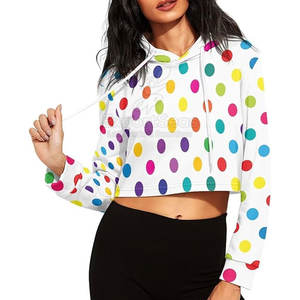 Personalizar su propio diseño Mujeres Crop Top Sudaderas con capucha Tallas grandes Superventas Mujeres Crop Top Sudaderas con capucha - Product Image 6