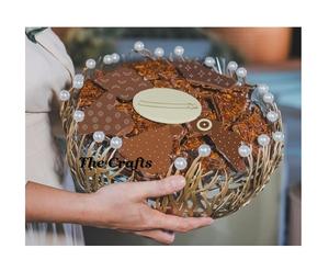 Cuenco de servicio de aluminio y acrílico de diseño fantástico para accesorios de chocolate Cuenco de chocolate de calidad de lujo - Product Image 3