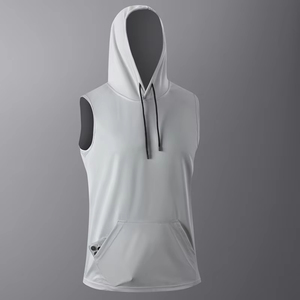 <b>Mens</b> Fitness Tank Top Hooded Sleeveless T Shirt Quick Dry Breathable Gym <b>Vest</b> Summer Training Workout Sportswear - Product Image 6