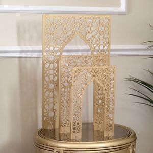 <b>Large</b> Decorative Islamic Arch <b>Frame</b> With Detailed Geometric Cut Design For Luxury Ramadan And Eid Interior Decoration - Product Image 1