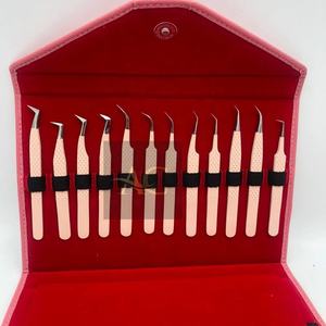 ชุดแหนบต่อขนตาพีชปลายแหลมทรงเพชรทำจากสเตนเลสเกรดสำหรับการผ่าตัดสไตล์รัสเซีย - Product Image 1