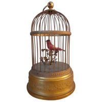 Nouvelle élégance décorative Cage à oiseaux Vintage maison décor intérieur Cage à oiseaux perroquet maison en métal doré Cage à oiseaux et maison