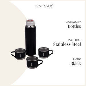 Ensemble de 3 gobelets isothermes sous vide en acier inoxydable au design classique Elite, pour le camping, l'usage personnel et les cadeaux - Product Image 4