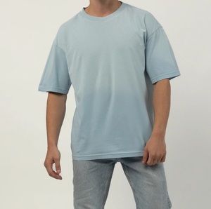 Venta al por mayor 100% algodón lavado ácido Sun Fade camisetas de gran tamaño 250Gsm peso pesado hombro caído diseño Vintage transpirable Jersey - Product Image 6